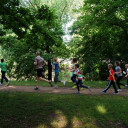 Beim Spendenlauf: Die Strecke der Grundschule.