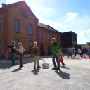 Pause auf dem Schulhof in Lobeda.