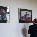Präsentation des Medienprojekts "Zeitreise": Eine Fotoausstellung dokumentierte die Begegnung zwischen Jung und Alt.