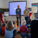 Präsentation des Medienprojekts "Zeitreise": Matthias und Peter, zwei der beteiligten Senioren, erzählen über das Projekt.